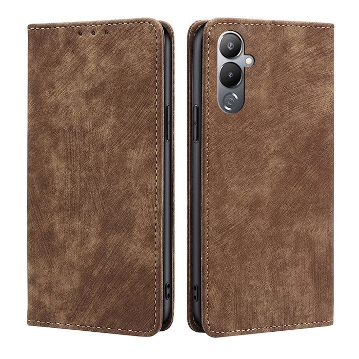 Estuche para teléfono de cuero magnético con cepillo antirrobo RFID, For Tecno Camon 19 / 19 Pro, For Infinix Hot 20i, For Tecno Pop 6 Pro, For Infinix Hot 20S, For Infinix Note 10 Pro, For Tecno Pova 4, For Infinix Note 11, For Tecno Pova 4 Pro       ...