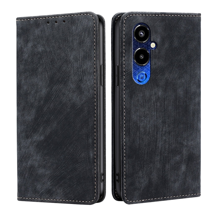 Estuche para teléfono de cuero magnético con cepillo antirrobo RFID, For Tecno Camon 19 / 19 Pro, For Infinix Hot 20i, For Tecno Pop 6 Pro, For Infinix Hot 20S, For Infinix Note 10 Pro, For Tecno Pova 4, For Infinix Note 11, For Tecno Pova 4 Pro       ...