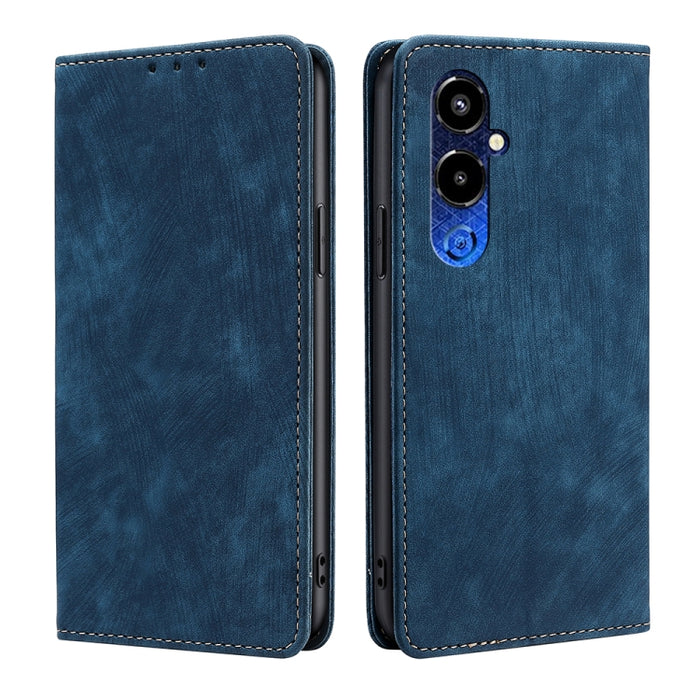 Estuche para teléfono de cuero magnético con cepillo antirrobo RFID, For Tecno Camon 19 / 19 Pro, For Infinix Hot 20i, For Tecno Pop 6 Pro, For Infinix Hot 20S, For Infinix Note 10 Pro, For Tecno Pova 4, For Infinix Note 11, For Tecno Pova 4 Pro       ...