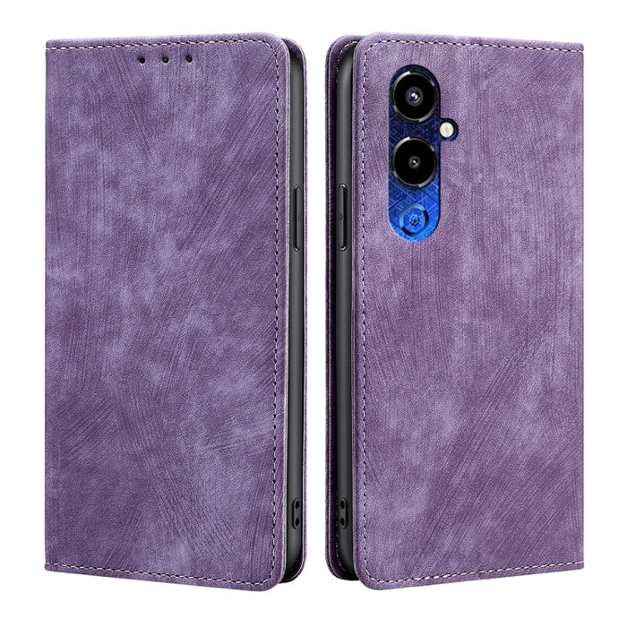 Estuche para teléfono de cuero magnético con cepillo antirrobo RFID, For Tecno Camon 19 / 19 Pro, For Infinix Hot 20i, For Tecno Pop 6 Pro, For Infinix Hot 20S, For Infinix Note 10 Pro, For Tecno Pova 4, For Infinix Note 11, For Tecno Pova 4 Pro       ...