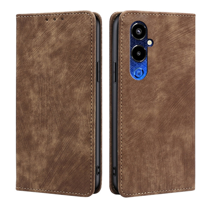 Estuche para teléfono de cuero magnético con cepillo antirrobo RFID, For Tecno Camon 19 / 19 Pro, For Infinix Hot 20i, For Tecno Pop 6 Pro, For Infinix Hot 20S, For Infinix Note 10 Pro, For Tecno Pova 4, For Infinix Note 11, For Tecno Pova 4 Pro       ...