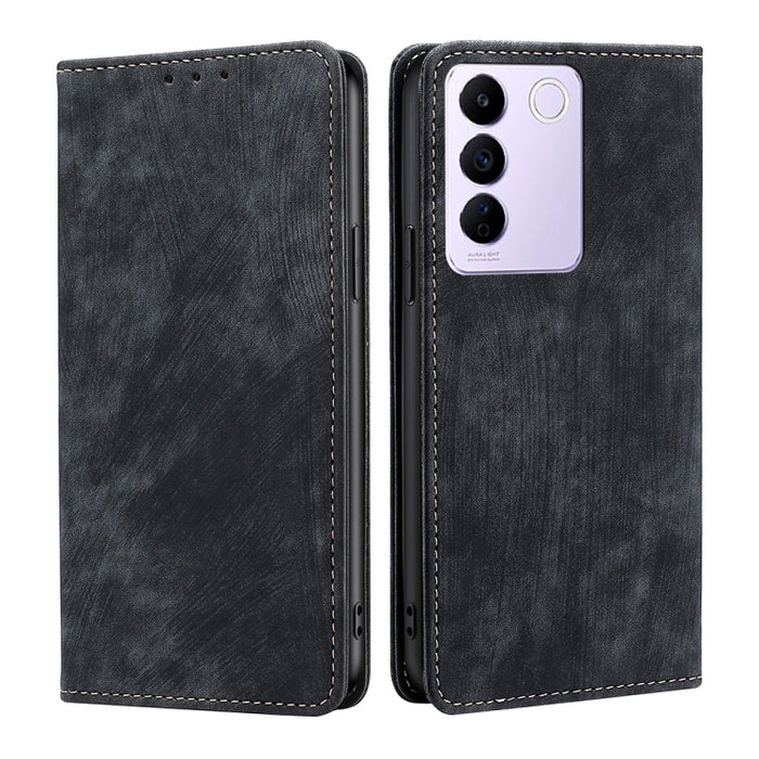 Estuche para teléfono de cuero magnético con cepillo antirrobo RFID, For Tecno Camon 19 / 19 Pro, For Infinix Hot 20i, For Tecno Pop 6 Pro, For Infinix Hot 20S, For Infinix Note 10 Pro, For Tecno Pova 4, For Infinix Note 11, For Tecno Pova 4 Pro       ...