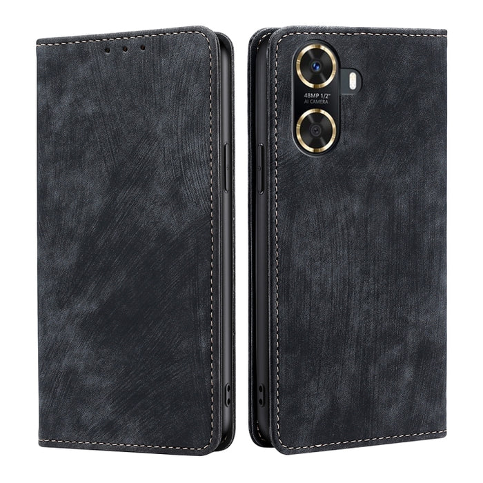 Estuche para teléfono de cuero magnético con cepillo antirrobo RFID, For Tecno Camon 19 / 19 Pro, For Infinix Hot 20i, For Tecno Pop 6 Pro, For Infinix Hot 20S, For Infinix Note 10 Pro, For Tecno Pova 4, For Infinix Note 11, For Tecno Pova 4 Pro       ...