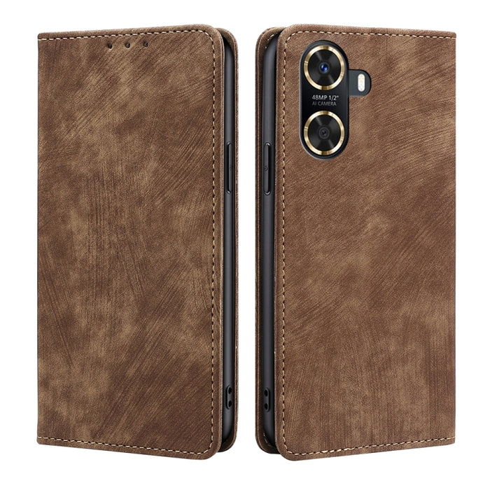 Estuche para teléfono de cuero magnético con cepillo antirrobo RFID, For Tecno Camon 19 / 19 Pro, For Infinix Hot 20i, For Tecno Pop 6 Pro, For Infinix Hot 20S, For Infinix Note 10 Pro, For Tecno Pova 4, For Infinix Note 11, For Tecno Pova 4 Pro       ...