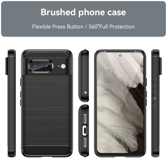 Funda de TPU con textura cepillada de fibra de carbono, For Google Pixel 8, For Google Pixel 8 Pro, For Xiaomi 13 Ultra