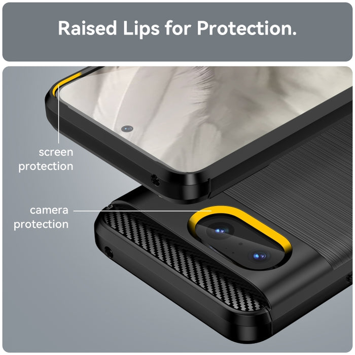 Funda de TPU con textura cepillada de fibra de carbono, For Google Pixel 8, For Google Pixel 8 Pro, For Xiaomi 13 Ultra
