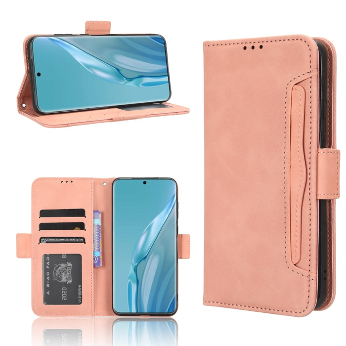Funda de piel para teléfono con textura de piel de becerro y ranuras para tarjetas, For Huawei P60 Art, For Huawei P60 / P60 Pro, For Huawei Enjoy 60 4G, For Huawei Maimang 20, For Blackview A85, For Nokia C22, For Nokia C32 4G, For Nokia C12          ...