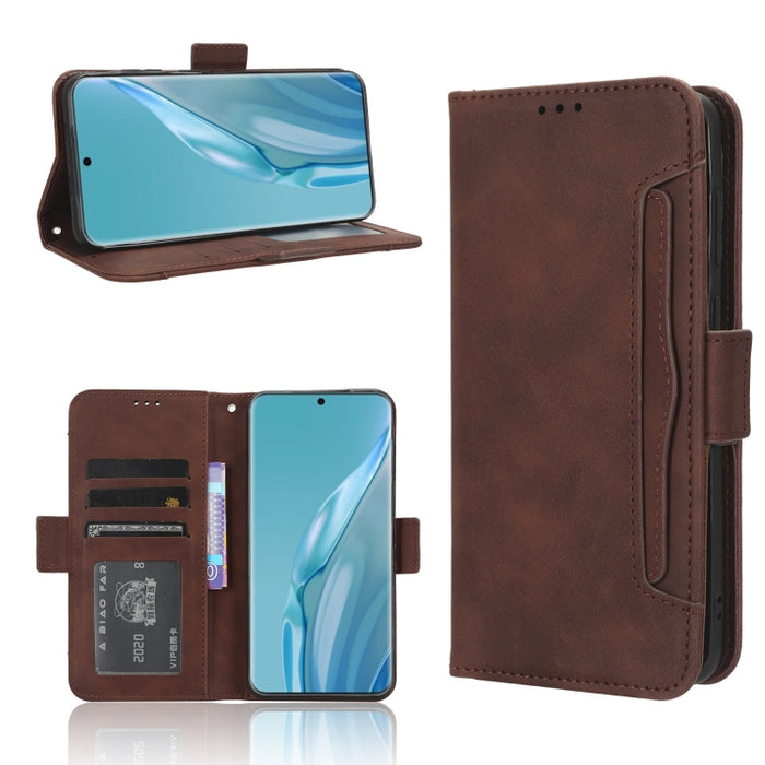 Funda de piel para teléfono con textura de piel de becerro y ranuras para tarjetas, For Huawei P60 Art, For Huawei P60 / P60 Pro, For Huawei Enjoy 60 4G, For Huawei Maimang 20, For Blackview A85, For Nokia C22, For Nokia C32 4G, For Nokia C12          ...