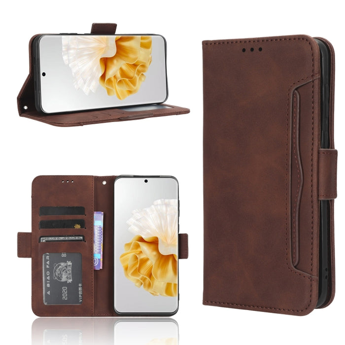 Funda de piel para teléfono con textura de piel de becerro y ranuras para tarjetas, For Huawei P60 Art, For Huawei P60 / P60 Pro, For Huawei Enjoy 60 4G, For Huawei Maimang 20, For Blackview A85, For Nokia C22, For Nokia C32 4G, For Nokia C12          ...