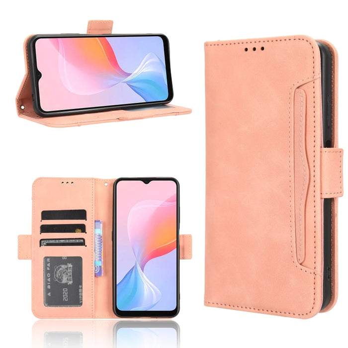 Funda de piel para teléfono con textura de piel de becerro y ranuras para tarjetas, For Huawei P60 Art, For Huawei P60 / P60 Pro, For Huawei Enjoy 60 4G, For Huawei Maimang 20, For Blackview A85, For Nokia C22, For Nokia C32 4G, For Nokia C12          ...