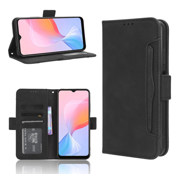 Funda de piel para teléfono con textura de piel de becerro y ranuras para tarjetas, For Huawei P60 Art, For Huawei P60 / P60 Pro, For Huawei Enjoy 60 4G, For Huawei Maimang 20, For Blackview A85, For Nokia C22, For Nokia C32 4G, For Nokia C12          ...