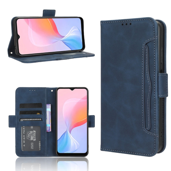 Funda de piel para teléfono con textura de piel de becerro y ranuras para tarjetas, For Huawei P60 Art, For Huawei P60 / P60 Pro, For Huawei Enjoy 60 4G, For Huawei Maimang 20, For Blackview A85, For Nokia C22, For Nokia C32 4G, For Nokia C12          ...