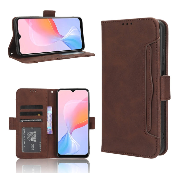 Funda de piel para teléfono con textura de piel de becerro y ranuras para tarjetas, For Huawei P60 Art, For Huawei P60 / P60 Pro, For Huawei Enjoy 60 4G, For Huawei Maimang 20, For Blackview A85, For Nokia C22, For Nokia C32 4G, For Nokia C12          ...