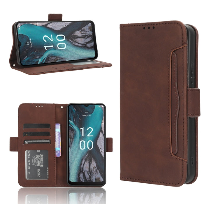 Funda de piel para teléfono con textura de piel de becerro y ranuras para tarjetas, For Huawei P60 Art, For Huawei P60 / P60 Pro, For Huawei Enjoy 60 4G, For Huawei Maimang 20, For Blackview A85, For Nokia C22, For Nokia C32 4G, For Nokia C12          ...