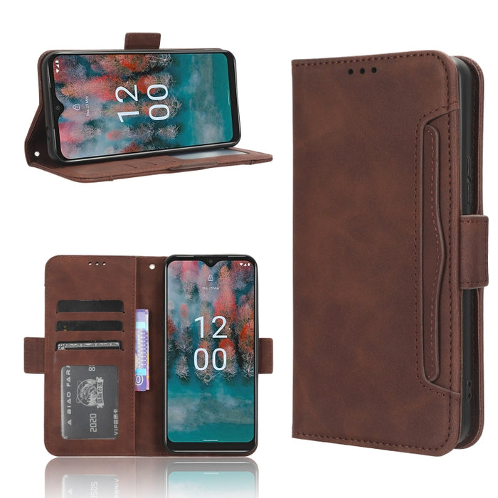 Funda de piel para teléfono con textura de piel de becerro y ranuras para tarjetas, For Huawei P60 Art, For Huawei P60 / P60 Pro, For Huawei Enjoy 60 4G, For Huawei Maimang 20, For Blackview A85, For Nokia C22, For Nokia C32 4G, For Nokia C12          ...