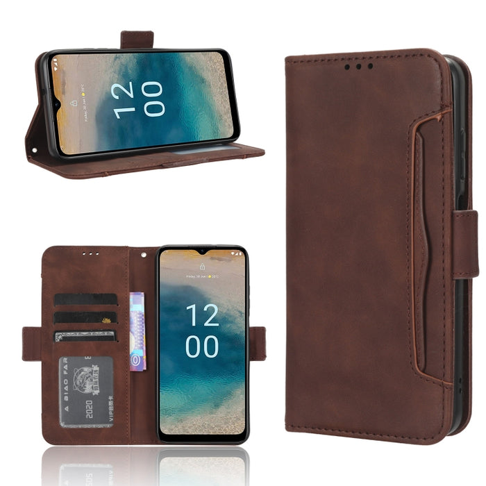 Funda de piel para teléfono con textura de piel de becerro y ranuras para tarjetas, For Huawei P60 Art, For Huawei P60 / P60 Pro, For Huawei Enjoy 60 4G, For Huawei Maimang 20, For Blackview A85, For Nokia C22, For Nokia C32 4G, For Nokia C12          ...