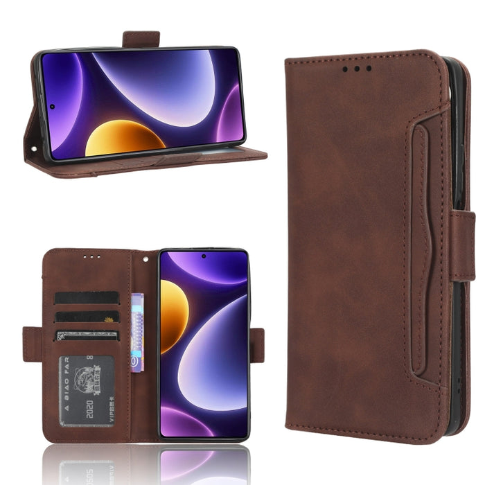 Funda de piel para teléfono con textura de piel de becerro y ranuras para tarjetas, For Huawei P60 Art, For Huawei P60 / P60 Pro, For Huawei Enjoy 60 4G, For Huawei Maimang 20, For Blackview A85, For Nokia C22, For Nokia C32 4G, For Nokia C12          ...