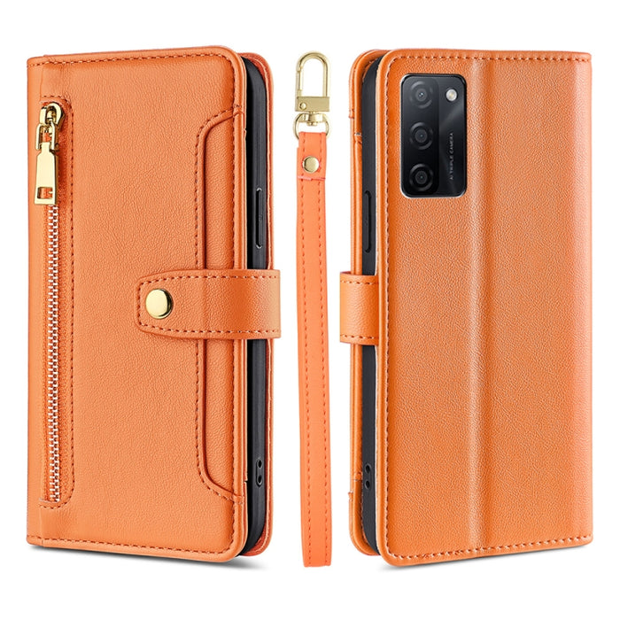 Estuche para teléfono de cuero con cremallera cruzada con textura de oveja, For vivo iQOO Z7x, For OPPO A55S 5G, For Realme GT Neo5 SE, For Xiaomi Redmi Note 12 Turbo, For Kyocera Digno SX3-KYG02, For Nokia C12, For Nokia C22, For Nokia C32            ...