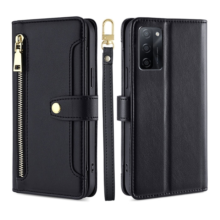 Estuche para teléfono de cuero con cremallera cruzada con textura de oveja, For vivo iQOO Z7x, For OPPO A55S 5G, For Realme GT Neo5 SE, For Xiaomi Redmi Note 12 Turbo, For Kyocera Digno SX3-KYG02, For Nokia C12, For Nokia C22, For Nokia C32            ...