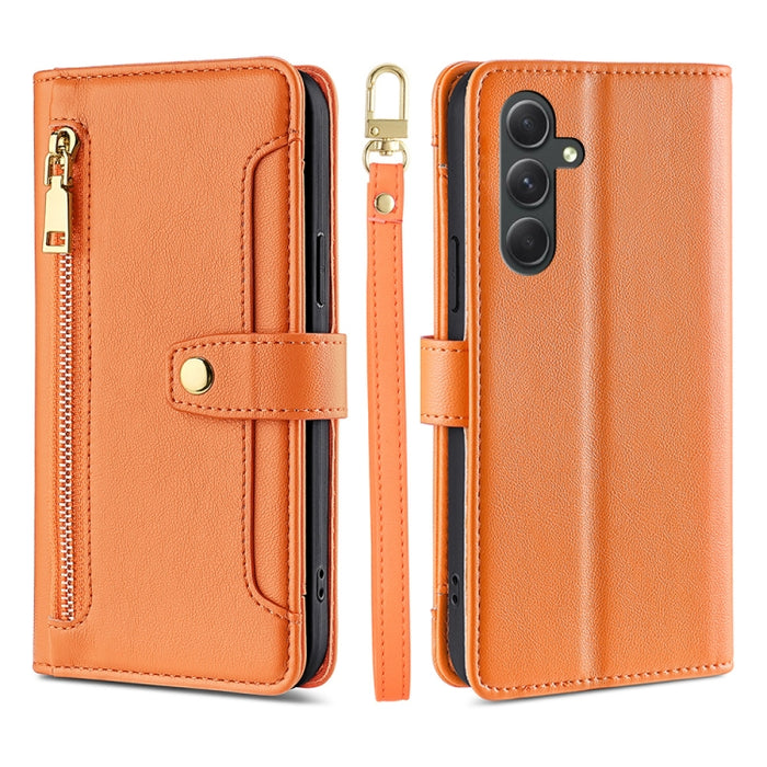 Estuche para teléfono de cuero con cremallera cruzada con textura de oveja, For vivo iQOO Z7x, For OPPO A55S 5G, For Realme GT Neo5 SE, For Xiaomi Redmi Note 12 Turbo, For Kyocera Digno SX3-KYG02, For Nokia C12, For Nokia C22, For Nokia C32            ...