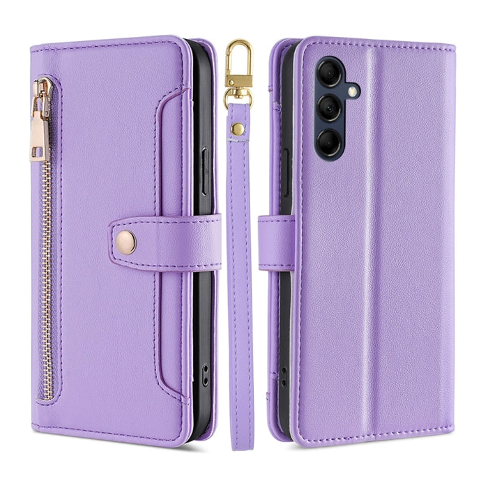 Estuche para teléfono de cuero con cremallera cruzada con textura de oveja, For vivo iQOO Z7x, For OPPO A55S 5G, For Realme GT Neo5 SE, For Xiaomi Redmi Note 12 Turbo, For Kyocera Digno SX3-KYG02, For Nokia C12, For Nokia C22, For Nokia C32            ...