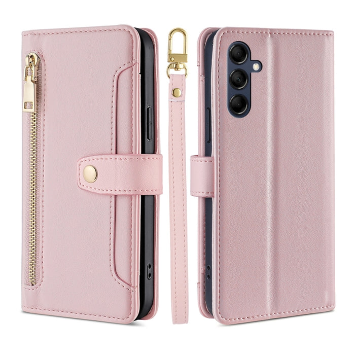 Estuche para teléfono de cuero con cremallera cruzada con textura de oveja, For vivo iQOO Z7x, For OPPO A55S 5G, For Realme GT Neo5 SE, For Xiaomi Redmi Note 12 Turbo, For Kyocera Digno SX3-KYG02, For Nokia C12, For Nokia C22, For Nokia C32            ...