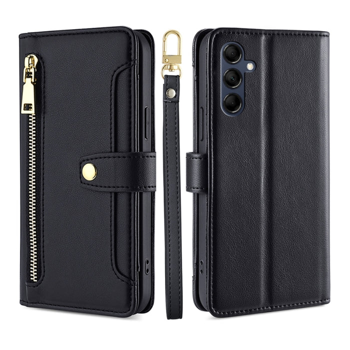 Estuche para teléfono de cuero con cremallera cruzada con textura de oveja, For vivo iQOO Z7x, For OPPO A55S 5G, For Realme GT Neo5 SE, For Xiaomi Redmi Note 12 Turbo, For Kyocera Digno SX3-KYG02, For Nokia C12, For Nokia C22, For Nokia C32            ...