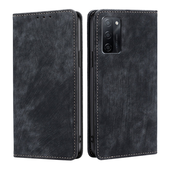 Estuche para teléfono de cuero magnético con cepillo antirrobo RFID, For vivo iQOO Z7x, For OPPO A55S 5G, For Realme GT Neo5 SE, For Xiaomi Redmi Note 12 Turbo, For Kyocera Digno SX3-KYG02, For Nokia C12, For Nokia C22, For Nokia C32                   ...