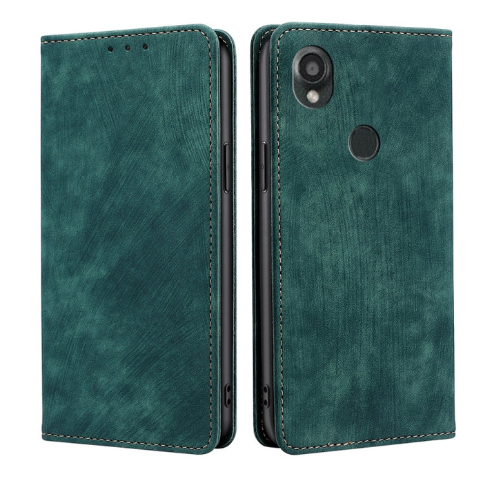 Estuche para teléfono de cuero magnético con cepillo antirrobo RFID, For vivo iQOO Z7x, For OPPO A55S 5G, For Realme GT Neo5 SE, For Xiaomi Redmi Note 12 Turbo, For Kyocera Digno SX3-KYG02, For Nokia C12, For Nokia C22, For Nokia C32                   ...