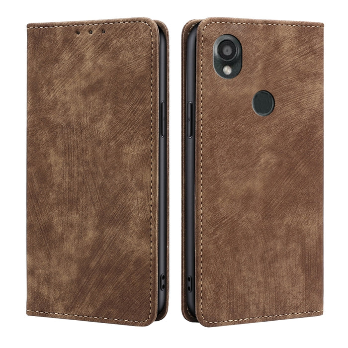 Estuche para teléfono de cuero magnético con cepillo antirrobo RFID, For vivo iQOO Z7x, For OPPO A55S 5G, For Realme GT Neo5 SE, For Xiaomi Redmi Note 12 Turbo, For Kyocera Digno SX3-KYG02, For Nokia C12, For Nokia C22, For Nokia C32                   ...
