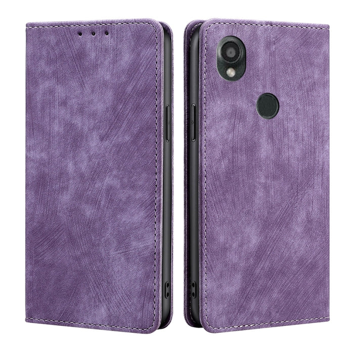 Estuche para teléfono de cuero magnético con cepillo antirrobo RFID, For vivo iQOO Z7x, For OPPO A55S 5G, For Realme GT Neo5 SE, For Xiaomi Redmi Note 12 Turbo, For Kyocera Digno SX3-KYG02, For Nokia C12, For Nokia C22, For Nokia C32                   ...