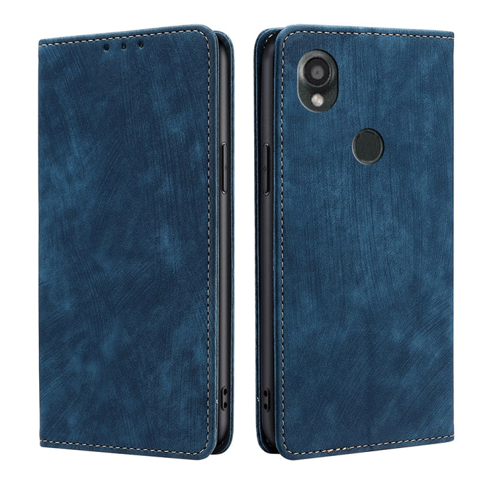 Estuche para teléfono de cuero magnético con cepillo antirrobo RFID, For vivo iQOO Z7x, For OPPO A55S 5G, For Realme GT Neo5 SE, For Xiaomi Redmi Note 12 Turbo, For Kyocera Digno SX3-KYG02, For Nokia C12, For Nokia C22, For Nokia C32                   ...