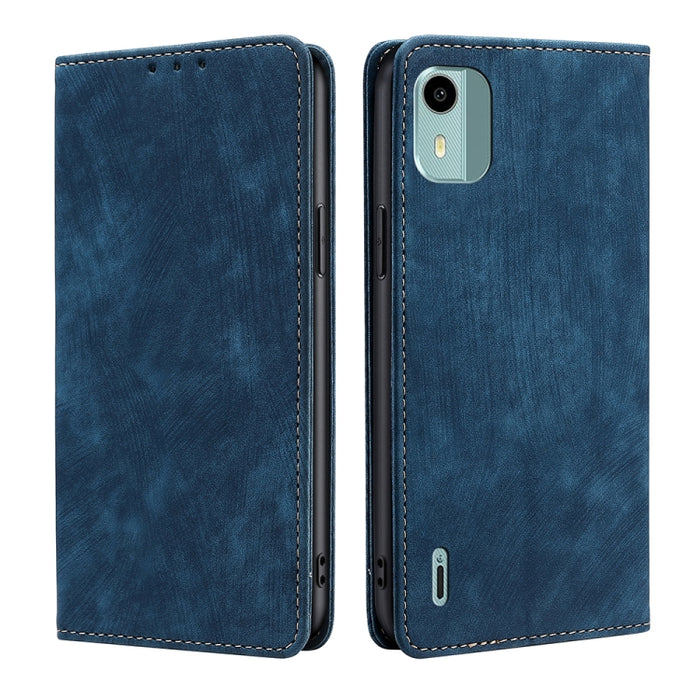 Estuche para teléfono de cuero magnético con cepillo antirrobo RFID, For vivo iQOO Z7x, For OPPO A55S 5G, For Realme GT Neo5 SE, For Xiaomi Redmi Note 12 Turbo, For Kyocera Digno SX3-KYG02, For Nokia C12, For Nokia C22, For Nokia C32                   ...