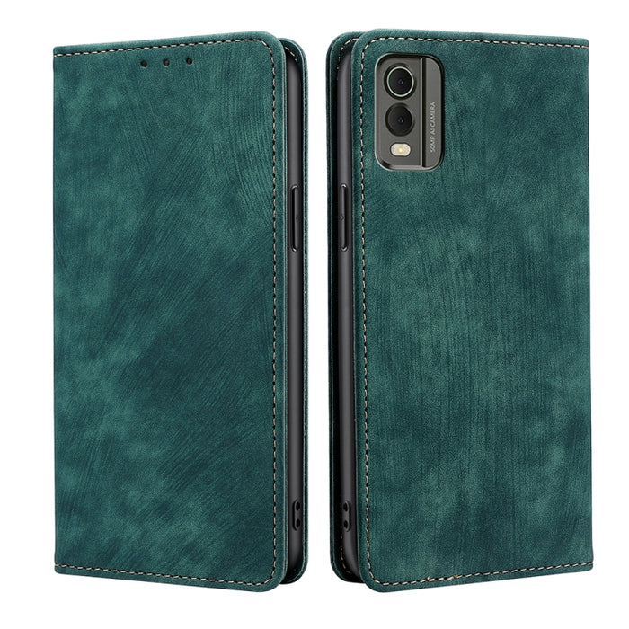 Estuche para teléfono de cuero magnético con cepillo antirrobo RFID, For vivo iQOO Z7x, For OPPO A55S 5G, For Realme GT Neo5 SE, For Xiaomi Redmi Note 12 Turbo, For Kyocera Digno SX3-KYG02, For Nokia C12, For Nokia C22, For Nokia C32                   ...