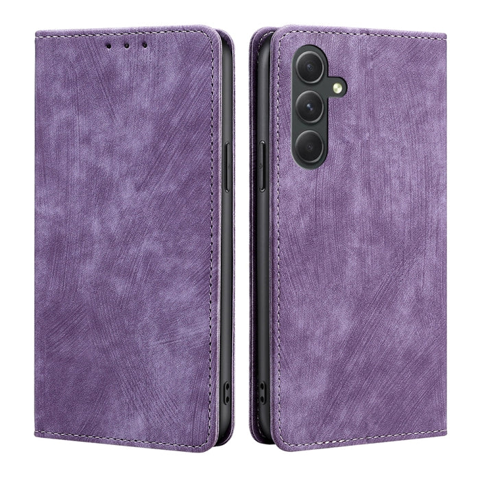 Estuche para teléfono de cuero magnético con cepillo antirrobo RFID, For vivo iQOO Z7x, For OPPO A55S 5G, For Realme GT Neo5 SE, For Xiaomi Redmi Note 12 Turbo, For Kyocera Digno SX3-KYG02, For Nokia C12, For Nokia C22, For Nokia C32                   ...