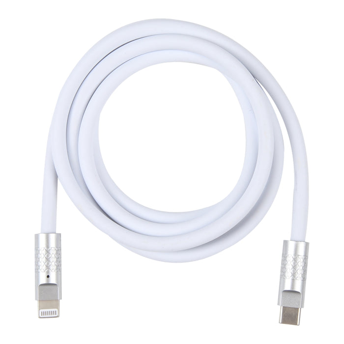 Mech Series 120W USB-C / Type-C a cable de datos de carga rápida de silicona con enchufe de metal de 8 pines, longitud: 1,2 m, 8 Pin, 1.2m Type-C to 8 Pin