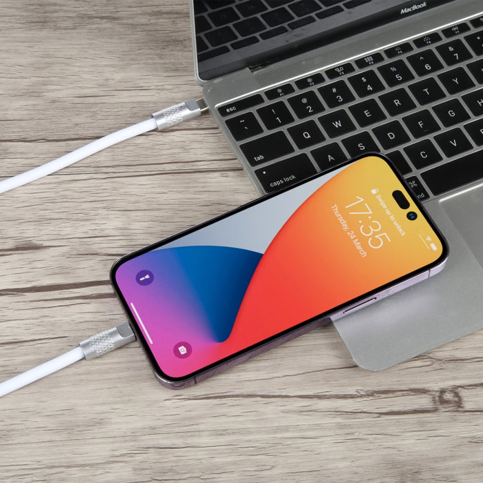 Mech Series 120W USB-C / Type-C a cable de datos de carga rápida de silicona con enchufe de metal de 8 pines, longitud: 1,2 m, 8 Pin, 1.2m Type-C to 8 Pin