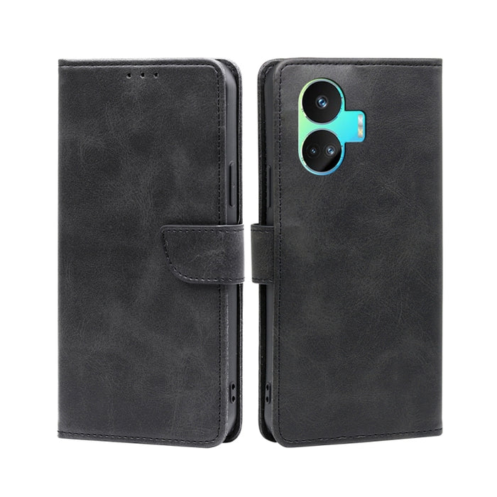 Estuche para teléfono de cuero con tapa y hebilla con textura de becerro, For vivo iQOO Z7x, For OPPO A55S 5G, For Realme GT Neo5 SE, For Xiaomi Redmi Note 12 Turbo, For Kyocera Digno SX3-KYG02, For Nokia C12, For Nokia C22, For Nokia C32              ...