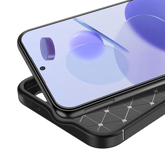 Funda de teléfono TPU a prueba de golpes con textura de fibra de carbono, For Xiaomi Redmi Note 12 4G Global