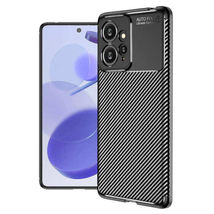 Funda de teléfono TPU a prueba de golpes con textura de fibra de carbono, For Xiaomi Redmi Note 12 4G Global