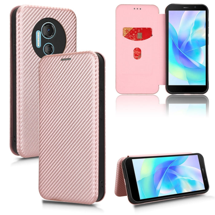 Funda de cuero con textura de fibra de carbono para teléfono, For Realme GT Neo5 SE, For DOOGEE X97 / X97 Pro, For ASUS ROG Phone 7, For Motorola Edge 40 Pro, For Nokia C22, For Samsung Galaxy F14, For Xiaomi 13 Ultra
