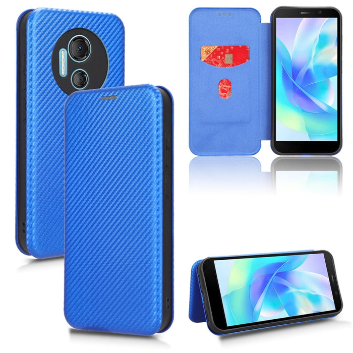 Funda de cuero con textura de fibra de carbono para teléfono, For Realme GT Neo5 SE, For DOOGEE X97 / X97 Pro, For ASUS ROG Phone 7, For Motorola Edge 40 Pro, For Nokia C22, For Samsung Galaxy F14, For Xiaomi 13 Ultra