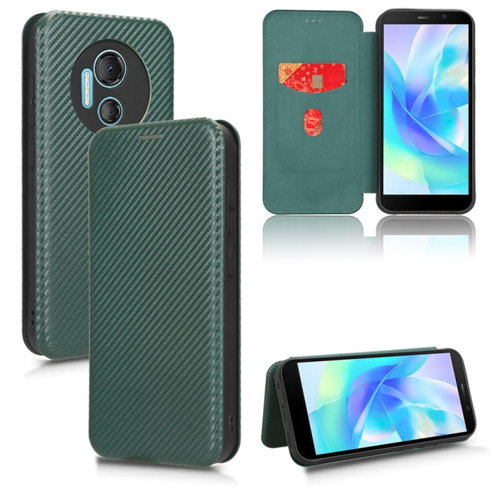 Funda de cuero con textura de fibra de carbono para teléfono, For Realme GT Neo5 SE, For DOOGEE X97 / X97 Pro, For ASUS ROG Phone 7, For Motorola Edge 40 Pro, For Nokia C22, For Samsung Galaxy F14, For Xiaomi 13 Ultra