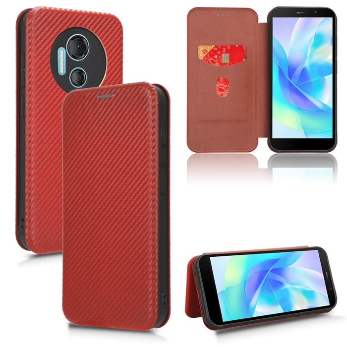 Funda de cuero con textura de fibra de carbono para teléfono, For Realme GT Neo5 SE, For DOOGEE X97 / X97 Pro, For ASUS ROG Phone 7, For Motorola Edge 40 Pro, For Nokia C22, For Samsung Galaxy F14, For Xiaomi 13 Ultra