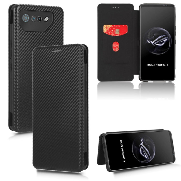 Funda de cuero con textura de fibra de carbono para teléfono, For Realme GT Neo5 SE, For DOOGEE X97 / X97 Pro, For ASUS ROG Phone 7, For Motorola Edge 40 Pro, For Nokia C22, For Samsung Galaxy F14, For Xiaomi 13 Ultra