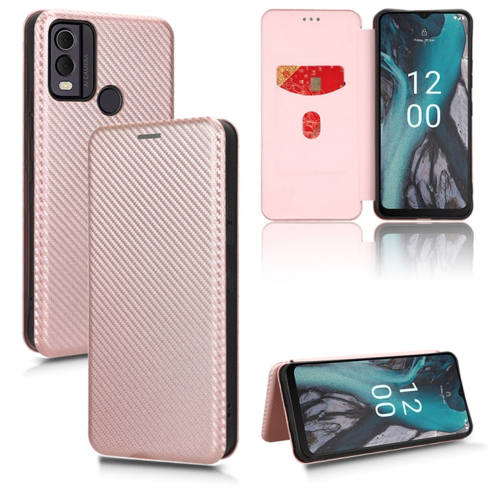 Funda de cuero con textura de fibra de carbono para teléfono, For Realme GT Neo5 SE, For DOOGEE X97 / X97 Pro, For ASUS ROG Phone 7, For Motorola Edge 40 Pro, For Nokia C22, For Samsung Galaxy F14, For Xiaomi 13 Ultra