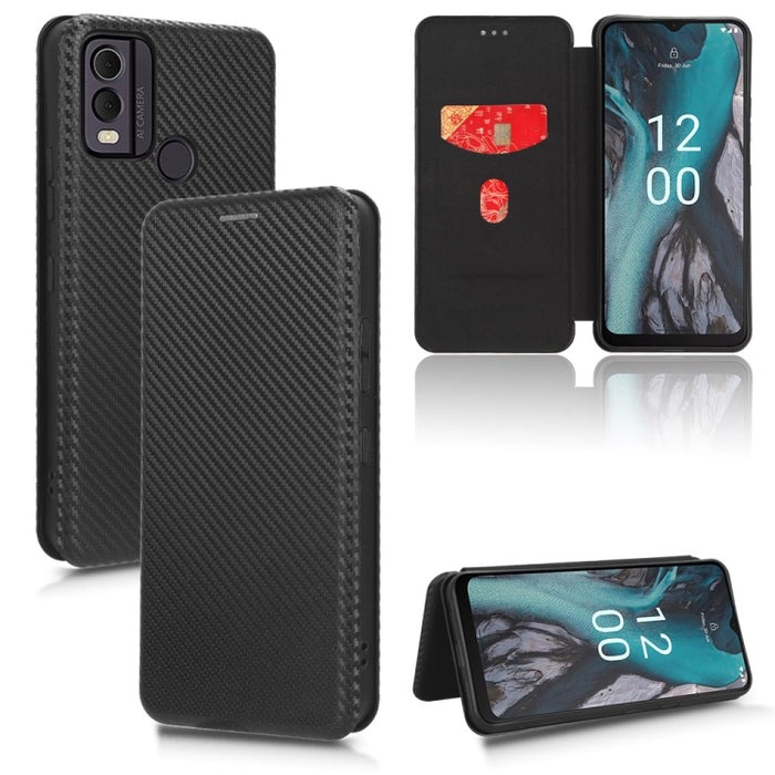Funda de cuero con textura de fibra de carbono para teléfono, For Realme GT Neo5 SE, For DOOGEE X97 / X97 Pro, For ASUS ROG Phone 7, For Motorola Edge 40 Pro, For Nokia C22, For Samsung Galaxy F14, For Xiaomi 13 Ultra