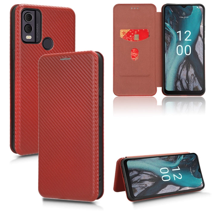 Funda de cuero con textura de fibra de carbono para teléfono, For Realme GT Neo5 SE, For DOOGEE X97 / X97 Pro, For ASUS ROG Phone 7, For Motorola Edge 40 Pro, For Nokia C22, For Samsung Galaxy F14, For Xiaomi 13 Ultra