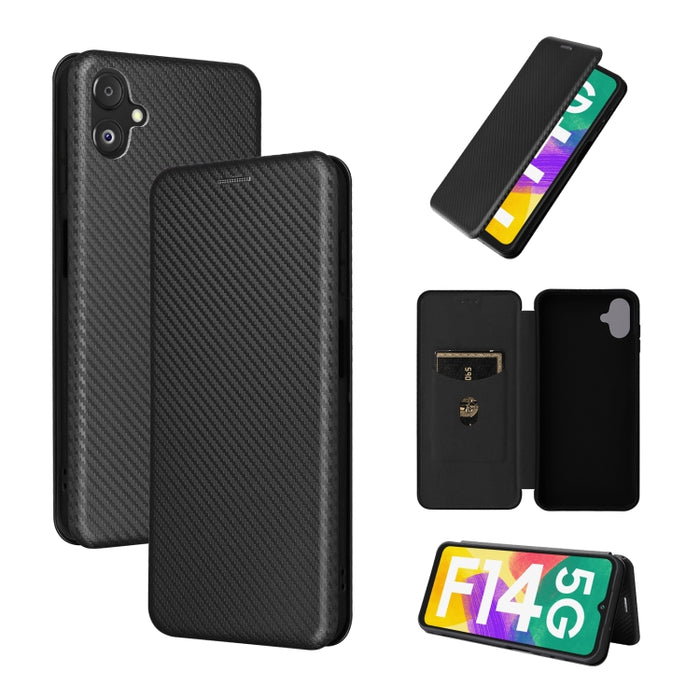 Funda de cuero con textura de fibra de carbono para teléfono, For Realme GT Neo5 SE, For DOOGEE X97 / X97 Pro, For ASUS ROG Phone 7, For Motorola Edge 40 Pro, For Nokia C22, For Samsung Galaxy F14, For Xiaomi 13 Ultra