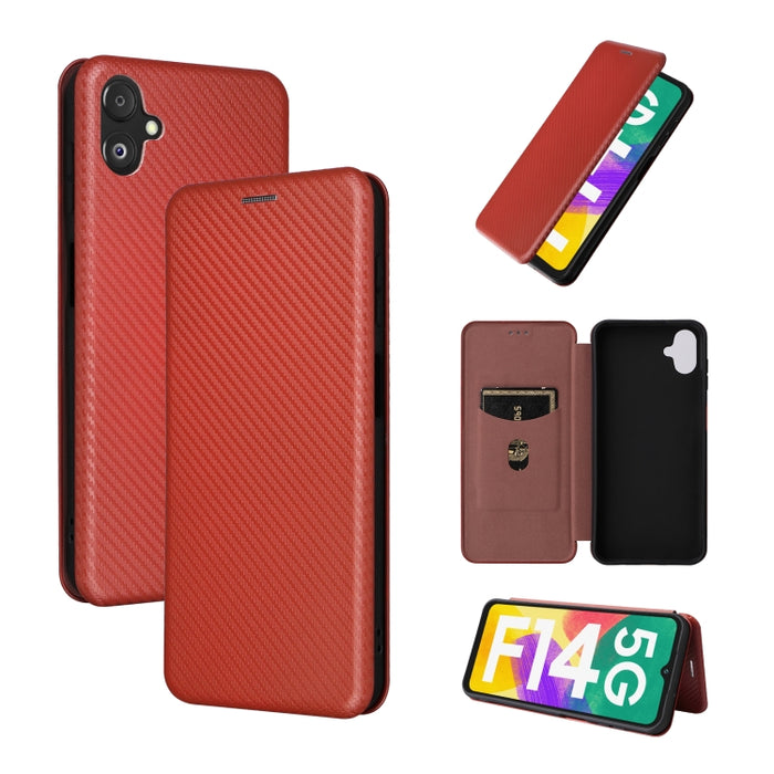 Funda de cuero con textura de fibra de carbono para teléfono, For Realme GT Neo5 SE, For DOOGEE X97 / X97 Pro, For ASUS ROG Phone 7, For Motorola Edge 40 Pro, For Nokia C22, For Samsung Galaxy F14, For Xiaomi 13 Ultra